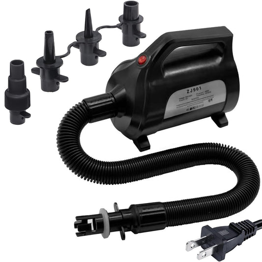 Electric Air Pump for Inflatables - 5 Valve Adapters